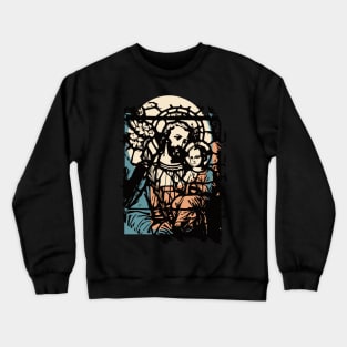 Saint joseph with child jesus Crewneck Sweatshirt